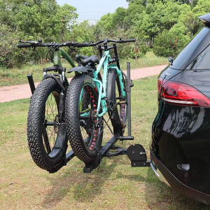 2 EBikes Folding Platform Hitch Mounted Ebike Rack For Suv Truck 2