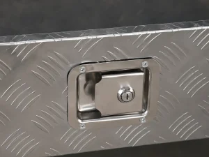 Detail of 30'' Aluminum Toolbox silver