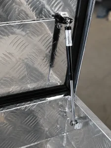Detail of 30'' Aluminum Toolbox silver