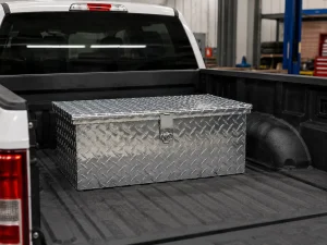Detail of 30'' Aluminum Toolbox silver