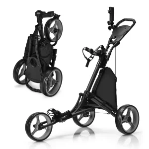 Wheel Foldable Golf Push Cart Trolley