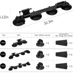 Custom Car Roof Bike Rack Suction Cup for 1,2,3Bikes