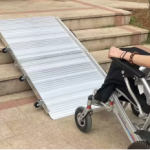 Center-Fold Multi-Purpose Wheelchair Ramp With Wheels