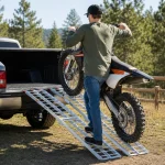 Detail of 7-5ft Aluminum ATV Ramp With Legs