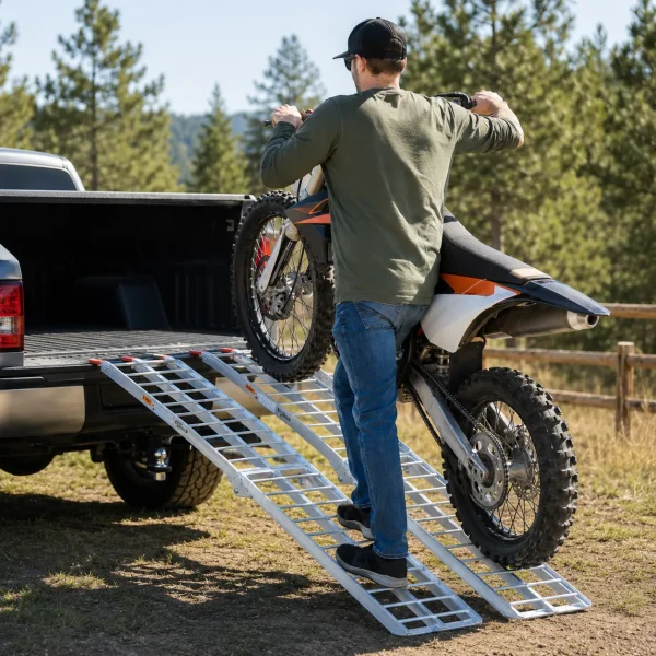 Detail of 7-5ft Aluminum ATV Ramp With Legs