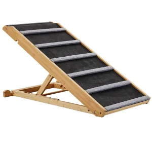 Rampe pliable en pin pour animaux de compagnie