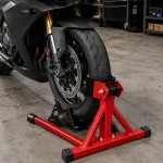 Detail of Motorcycle Front Wheelchock