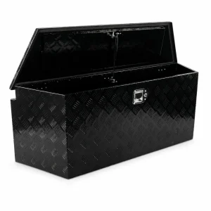 Detail of 49 inch Aluminum Toolbox black