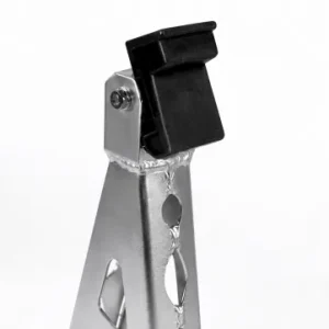 Detail of Aluminum Motorcycle Support stand front wheel