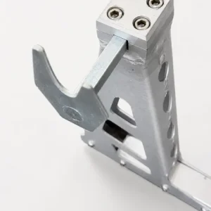 Detail of Aluminum Motorcycle Support stand rear wheel