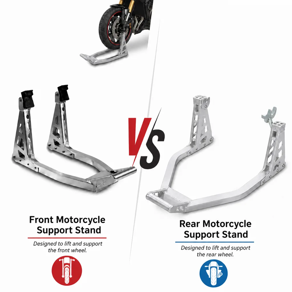 Front vs. Rear Motorcycle Support Stands